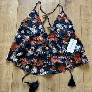 [NEW W/ TAGS] Cotton Candy LA Satin Floral Cami/Babydoll Top